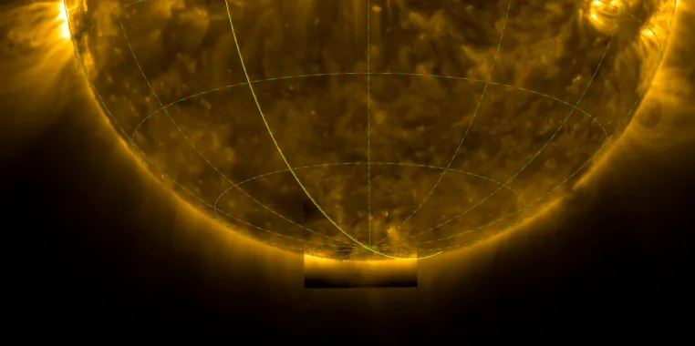 Image du pôle sud du Soleil par Solar Orbiter