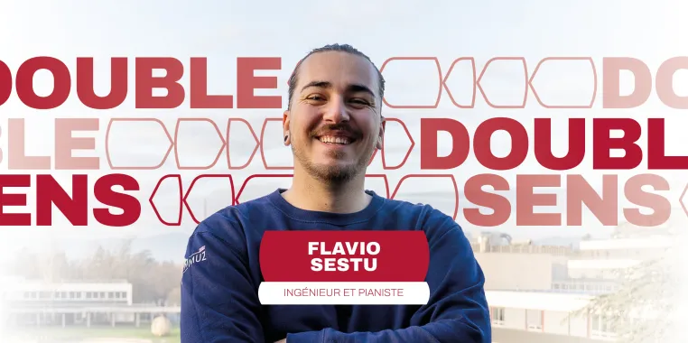 portrait de Flavio Sestu, ingénieur et musicien à centrale lyon