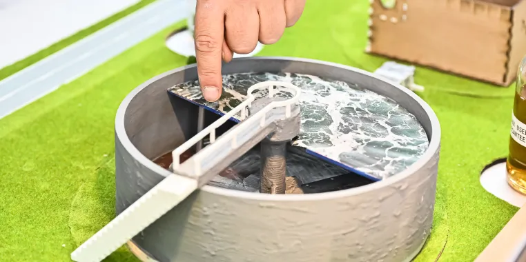 Maquette d'une station d'épuration