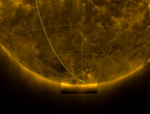 Image du pôle sud du Soleil par Solar Orbiter