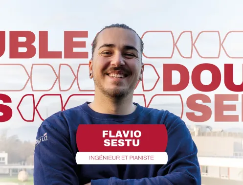 portrait de Flavio Sestu, ingénieur et musicien à centrale lyon