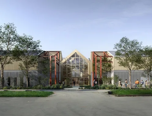 Projet IMPACT Centrale Lyon - Vue entrée principale