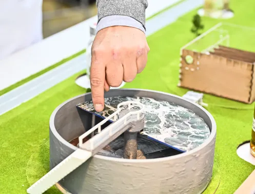 Maquette d'une station d'épuration