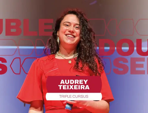 Audrey Teixeira en triple diplôme ingénieure architecte manager