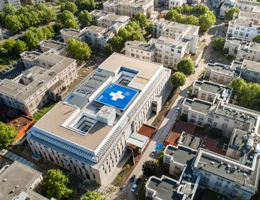 Vue aérienne de l'hôpital Edouard Herriot - HCL