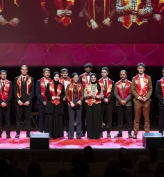 Centrale Lyon engineering students on stage