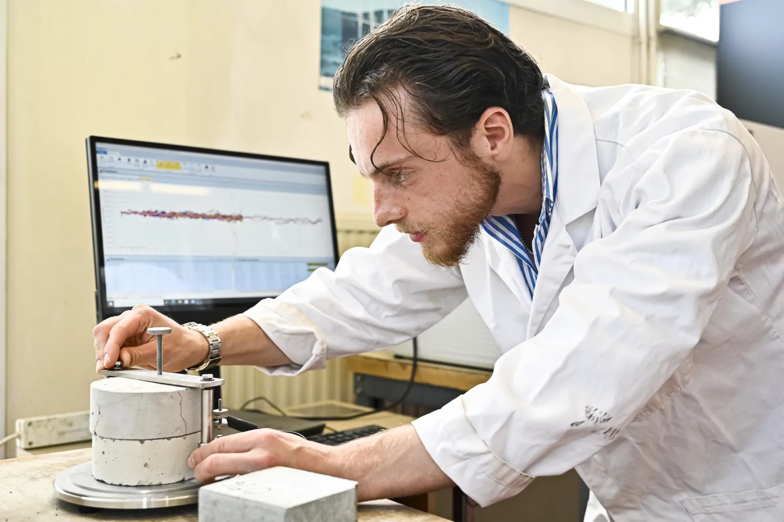 élèves en formation génie civil