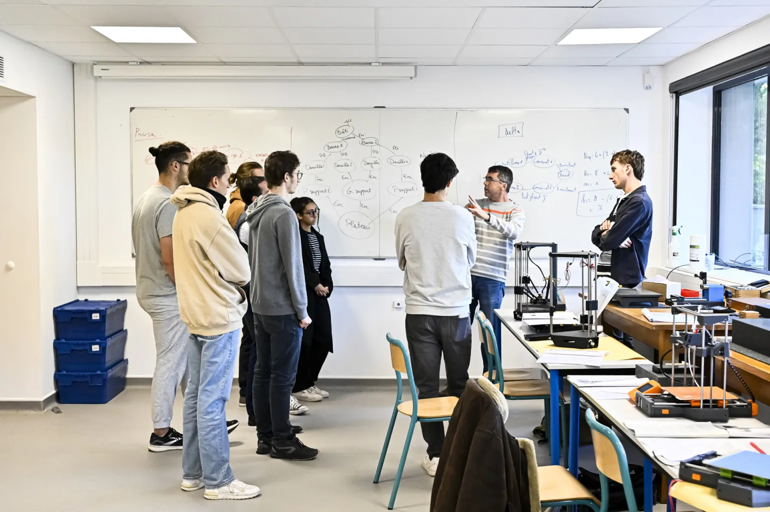 Students during a course at Centrale Lyon