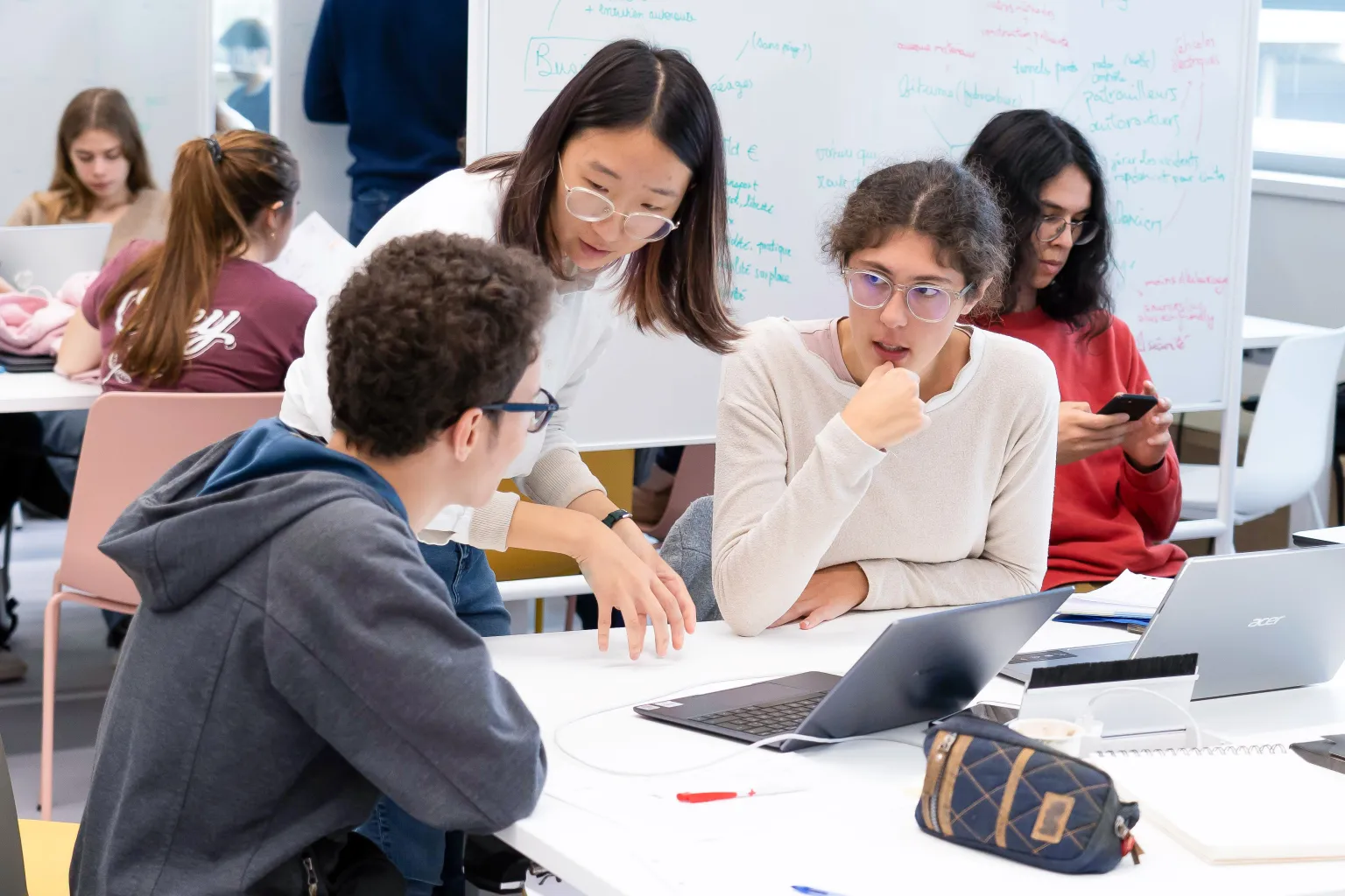 Students work in groups