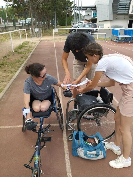©LTDS Mesure de l'effort de boxage avec l'athlète Nadège Monchalin