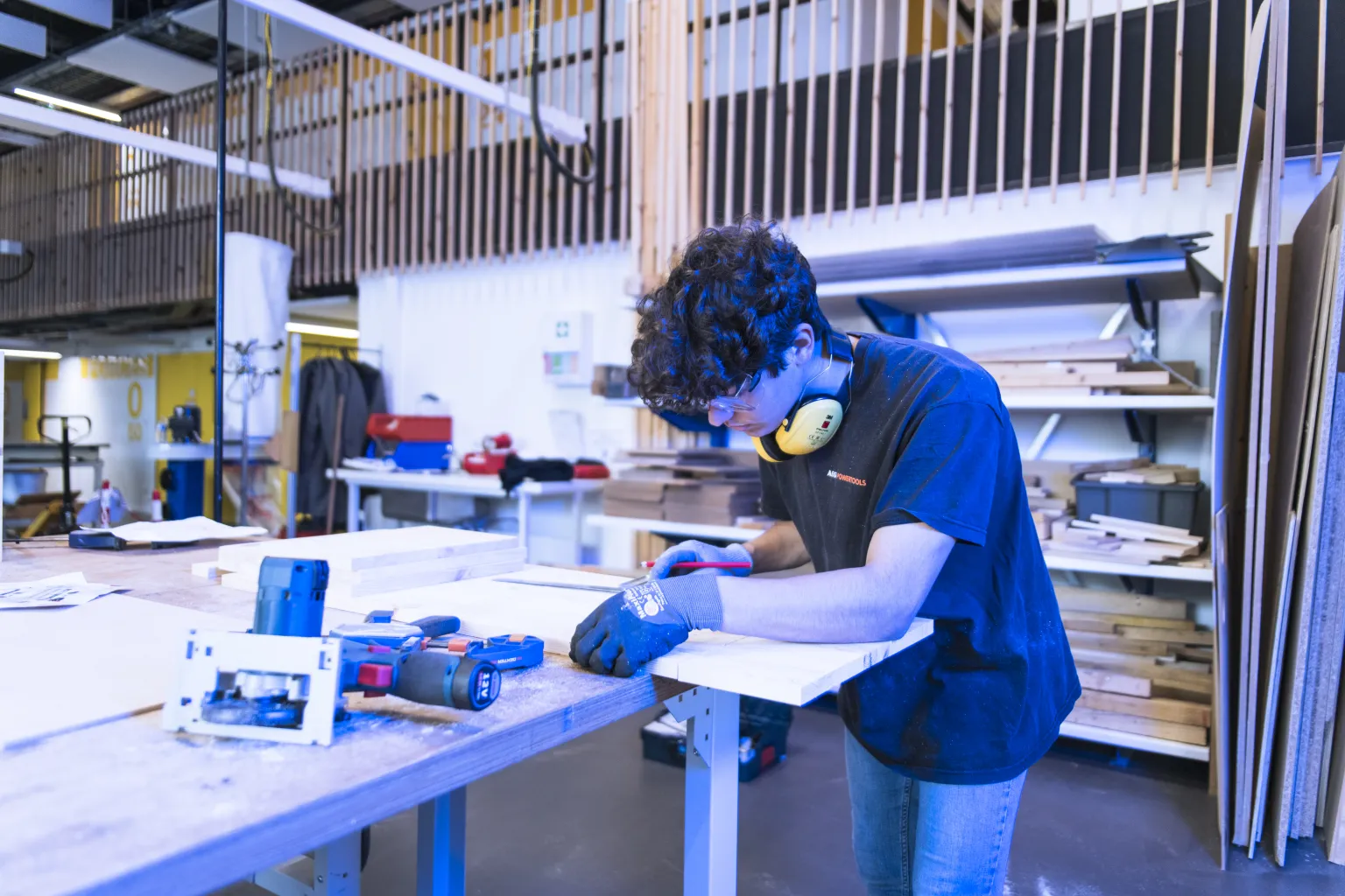travail sur bois au MakerLab